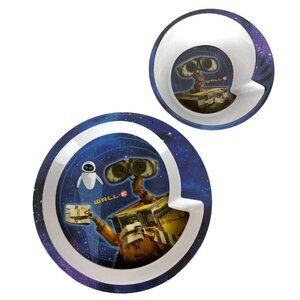 Disney Pixar Wall-E Kids Plate & Bowl Set Zak Designs Melamine Plastic Durable